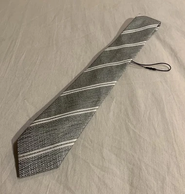 Corbata Jaeger, para hombre, 100 % seda, mezcla de salvia a rayas, hecha en Italia, nueva con etiquetas, precio de venta sugerido por el fabricante 39 GBP Foto 1 de 4