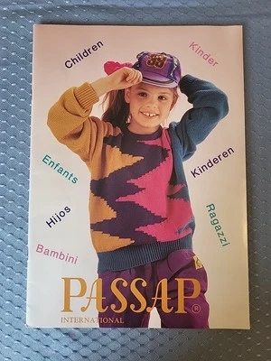 PASSAP ELECTRONIC 6000 Pattern Program Book Children's Sweaters 25+ Designs 1990 - Image 1 of 4