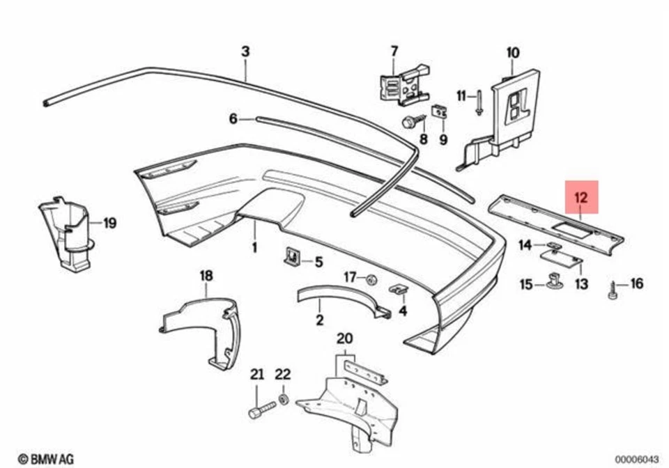 Cubierta original BMW E31 840Ci 840i 850Ci 850CSi cupé 51128124048 Foto 1 de 1
