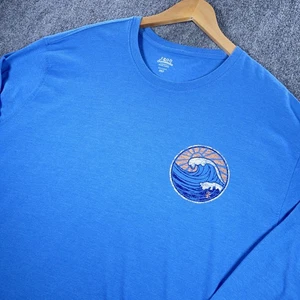 Camisa Izod Agua Salada Para Hombres 2XLT Estampado Azul Manga Larga Relajada Clásicos #AB850 - Imagen 1 de 8