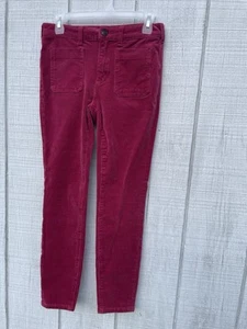 Pilcro And The Letterpress Corduroy Pants Women 26 (28x28) Straight Maroon Boho - Picture 1 of 4