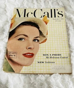 McCalls Magazine September 1951 Fall Fashion Ads Vintage Home Decor History - Picture 1 of 12