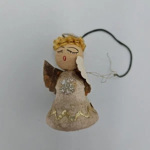 VTG Mica Angel Ornament Gold Hair - Picture 1 of 4