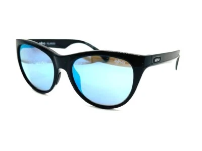 NUEVO AUTÉNTICO REVO BARCLAY RE 1037 01 Gafas de sol de agua negras/azules brillantes 54 mm Foto 1 de 4