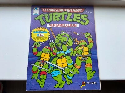 Turtles TMNT 1990 vintage PANINI dutch album book complete euroflash - Image 1 of 4