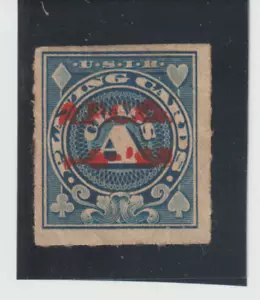 US Scott #RF17 A.P.C.CO.Playing Card Stamp Type Red Dated 1-2-1920 Rouletted - Picture 1 of 1