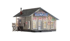 CARVER'S BUTCHER SHOPPE BUILT-&-READY HO-SCALE-WOODLAND SCENICS-COMPLETELY BUILT - Picture 1 of 9