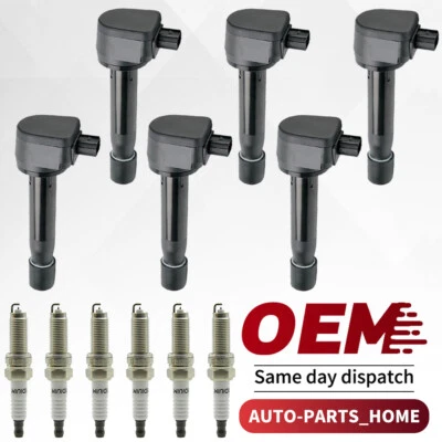 UF603 OEM 6 Ignition Coils +6 Iridium Spark Plugs for Honda Accord Odyssey Acura - Image 1 of 4
