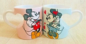 Mickey Minnie Mouse Mug Set Disney Parks His Hers Couples Love Heart Valentines - Picture 1 of 10