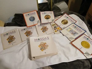 BIG Collection of 92 WORLDWIDE UNC. Coins on Pages w/ Original Binder and Books - Picture 1 of 18