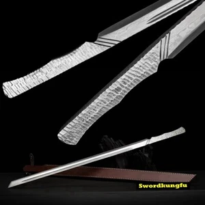 Bonita ranura de acero plegada espada de batalla KUNGFU de mango sólido giratorio - Imagen 1 de 10