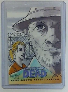 WALKING DEAD COMIC BOOK SKETCH CARD SET 2: DALE & ANDREA ART MOTHBOT GL01 - Picture 1 of 2