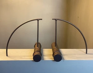 Vintage Postmodern Memphis Design Bookends Heavy Metal Sculptural Bookends - Picture 1 of 13