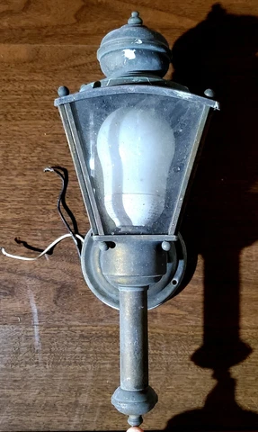 Vintage Evergo Porch Deck Light Torch Sconce 15in Hong Kong Mid Century Cover