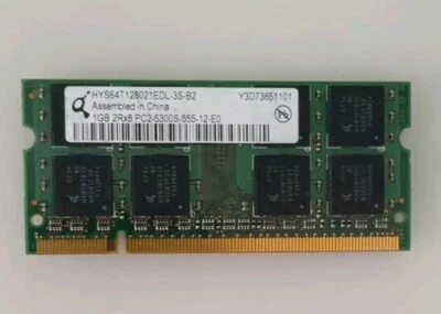 RAM Quimonda SODIMM 1Gb PC2 5300 555 - Immagine 1 di 2