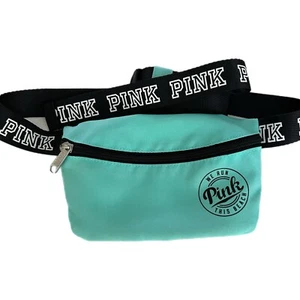 Sac banane Victorias Secret ROSE vert menthe logo taille nous courons cette plage aqua - Photo 1/12