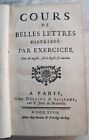 Original 1747 Cours de Belles Lettres Tom.I par l'Abbé Charles Batteux-très rare