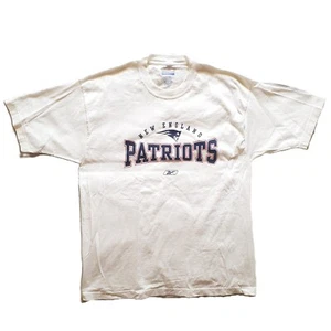 T-Shirt Reebok L White Men New England Patriots NFL Football Short-Sleeve - Picture 1 of 5