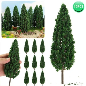 10x Model Pine Trees 16cm High For Scale Railway Scenery Layout Wargame Decor - Picture 1 of 7