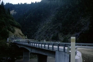 Vintage 35MM Slide Bridge over a river in the wilderness 60’s - Picture 1 of 2