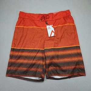 Ripzone Swim Trunks Combers 20" Volley Quick Dry Striped Orange Men's L - Foto 1 di 13