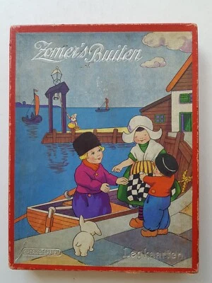 Vintage Antique 4 in1 15 Pcs Jigsaw Puzzle 1920's Traditional Costumes Holland - Image 1 of 4