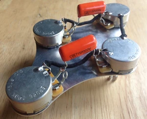 50's Gibson Epiphone Les Paul Wiring 500k CTS SHORT SHAFT Pots .047 Orange Drop - Bild 1 von 4