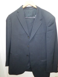 Hugo Boss Einstein Sigma Saks 5th Avenue Men's Black Pinstripe Suit 40R 32W 32L - Picture 1 of 6