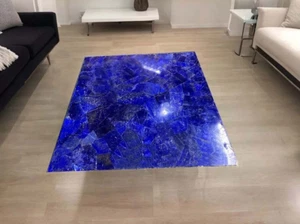 24" Square Lapis Lazuli Sofa Center Table Housewarming Gemstone Furniture Decors - Picture 1 of 9