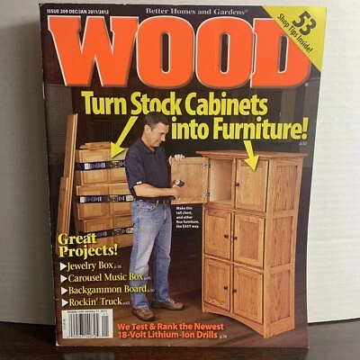 Wood Magazine Dec./Jan. 2011/2012 Turn Stock Cabinets Into Furniture - Image 1 of 4