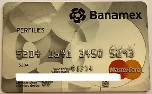 Banamex Credit Card▪️Mexico▪️Expired in January 2014▪️MasterCard - Picture 1 of 2