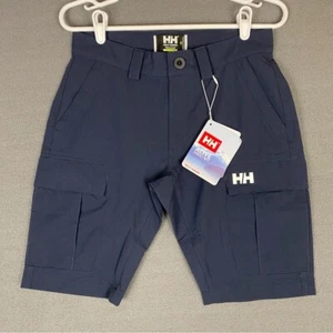 NWT Helly Hansen QD Cargo Shorts Men's 28 Navy Blue Ripstop Outdoor Hiking - Picture 1 of 8