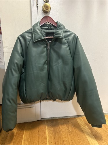 Giacca Bomber Pull & Bear Ecopelle Acne Studios Loewe Verde Baggy Cropped M