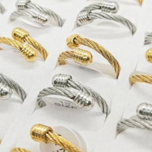 Venta al por mayor 36 piezas 4mm a cable roscado tapas en ambos extremos anillo de acero inoxidable - Imagen 1 de 6