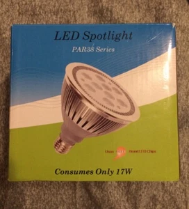 New LED Par38 Spotlight Bulb Fin Plate Downlight Spot Lamp 9LED White 17W - Picture 1 of 5