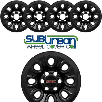 GMC Sierra 1500/Savana 2005-2015 # IMP-64GBLK 17" juego de cubiertas de rueda negro brillante Foto 1 de 4