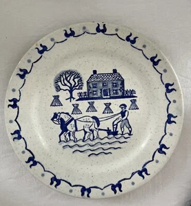 Metlox Poppytrail Provincial Blue Homestead Dinner Plate 10" Diameter. 1 Plate - Picture 1 of 14