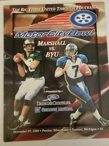 27.12.1999 - Marshall vs BYU - Motor City Bowl - Off Football Program (MH129) - Bild 1 von 3
