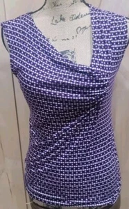 Neu mit Etikett Ann Taylor mehrfarbiger Pullover plissiert seitlich V Flügelärmel Größe S Oberteil - Bild 1 von 5