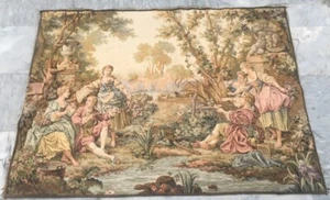 3X4 Vintage French Tapestry Authentic Room Décor Floral Goblins Wall Hanging - Picture 1 of 7