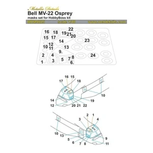 Bell MV-22 Osprey. Máscaras de pintura (para HobbyBoss) 1:48 para kit de modelo de avión - Imagen 1 de 1