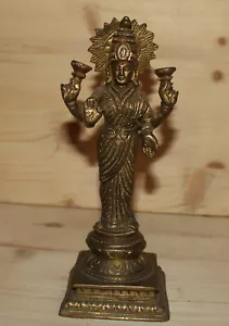 Figura de colección hecha a mano de bronce de la deidad hindú Señor Vishnu - Imagen 1 de 12