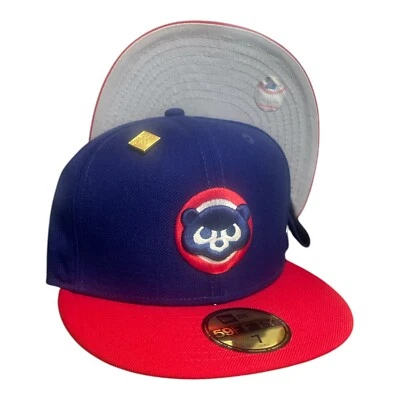 New Era Chicago Cubs Capsule Pin Fitted Hat 59FIFTY Cap Two Tone Men's Size 7 - Image 1 of 4