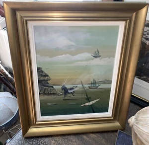 Olivier Suire Verley Tableau peinture onirisme surréalisme île de Ré 1978 - Foto 1 di 5