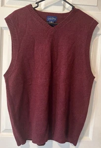 Chaleco de lana grande para hombre Club Room de Charter Club Burgandy - Imagen 1 de 4