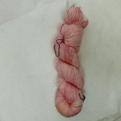 One Skein Dragonfly Fibers Pixie Yarn Conch Shell Pink 100% SW Merino 430 Yds - Image 1 of 4