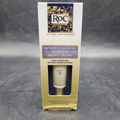 RoC Retinol Correxion Retinol Sensitive Skin Night Cream 1 Oz Sealed Flawed Box - Image 1 of 4