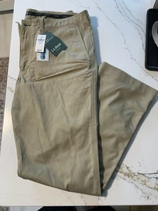 L.L Bean Mens Casual Performance Chino Pants 38W-32W Coastal Dune! Ran new Tags - Picture 1 of 4