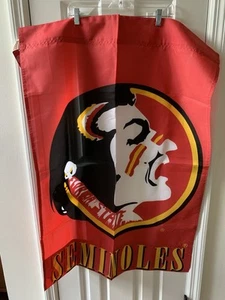 Vintage Flag FSU Seminoles Logo Red/Yellow 29x40 - Picture 1 of 8