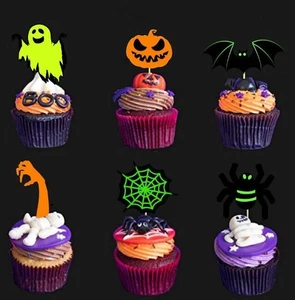 24 Stück Halloween-Kuchendekorationen, Cupcake-Picks, Cupcake-Topper, - Bild 1 von 11